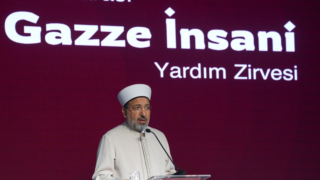 Diyanet İşleri Başkanı Arpaguş, "Uluslararası Gazze İnsani Yardım Zirvesi Sonuç Bildirgesi"ni okudu