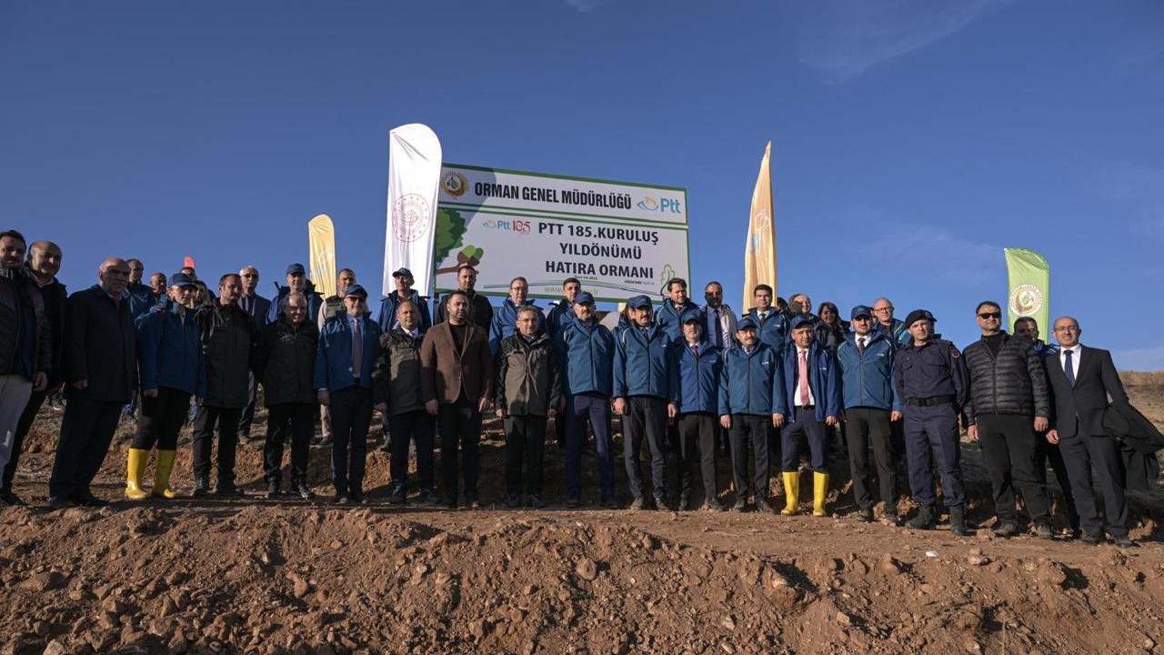 PTT AŞ 185. kuruluş yıl dönümünde 4 bin 185 fidanı toprakla buluşturdu