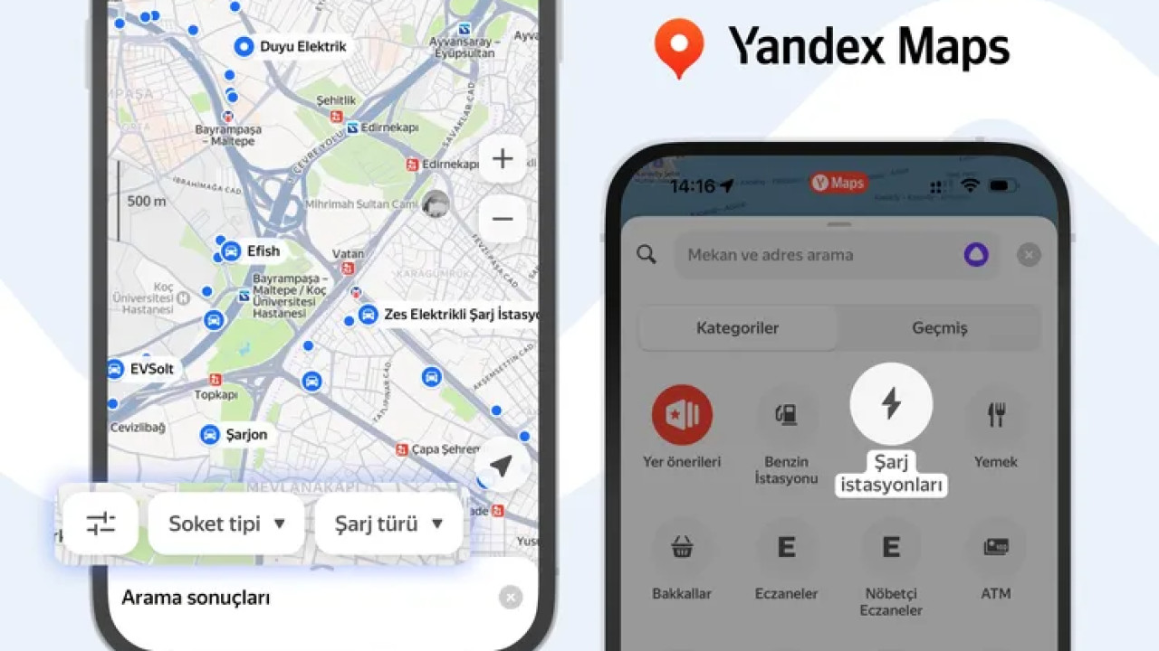 Yandex Maps ile En Yakın Şarj İstasyonu Elinizde