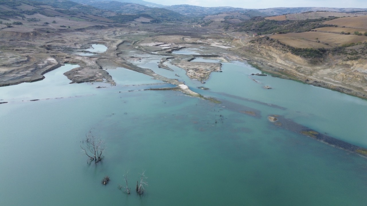 Tekirdağ'da Naip Barajı'nın doluluk oranı yağışlara rağmen artmadı