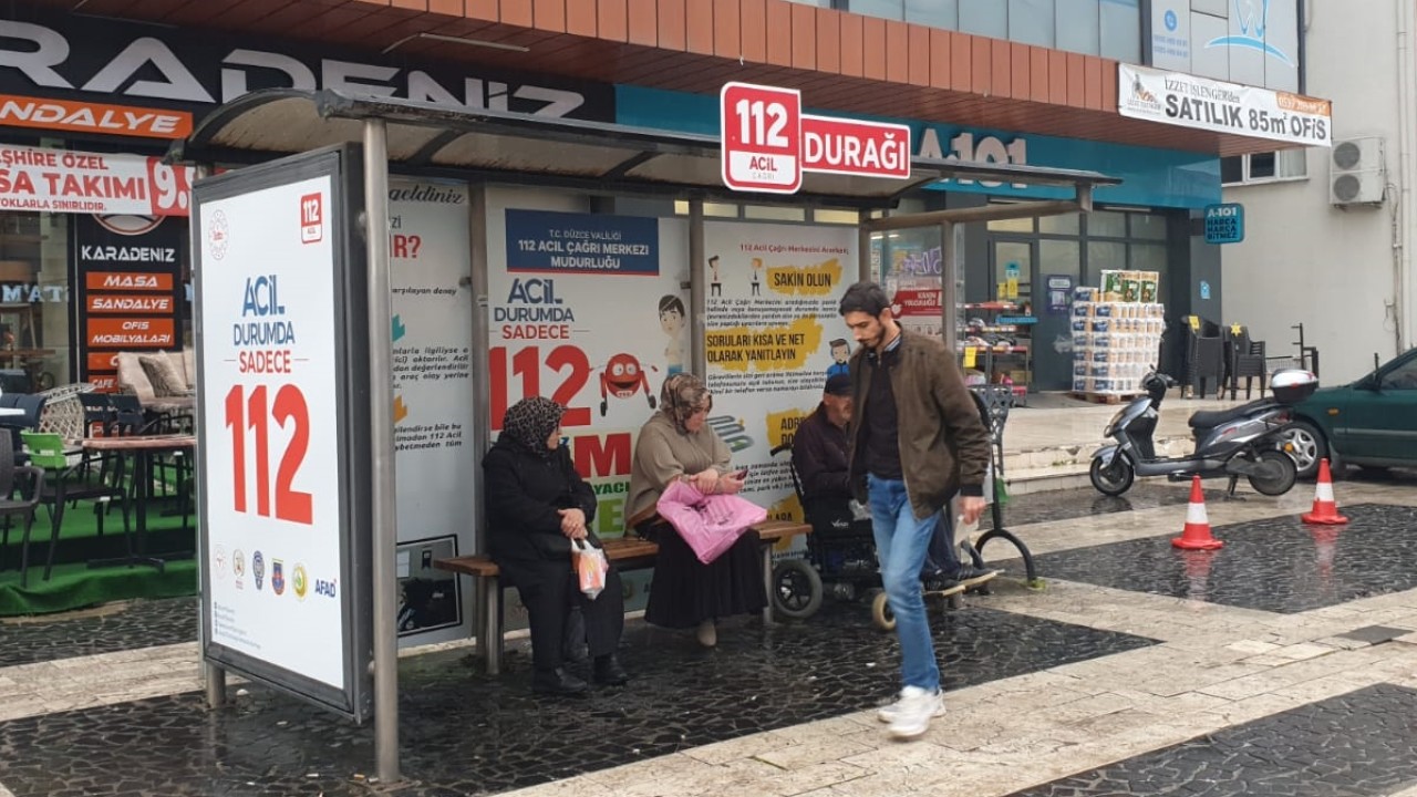 Düzce'de "112 Acil Çağrı Durağı" oluşturuldu