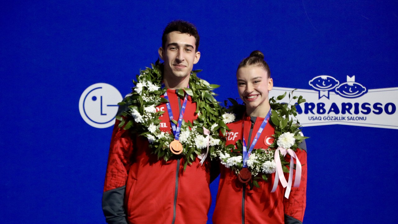 Milli aerobik cimnastikçiler, Avrupa Şampiyonası'nda 2 madalya kazandı