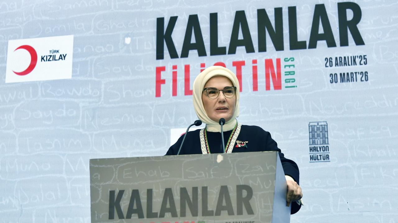 Emine Erdoğan, "Kalanlar" Filistin Sergisi'nin açılışına katıldı