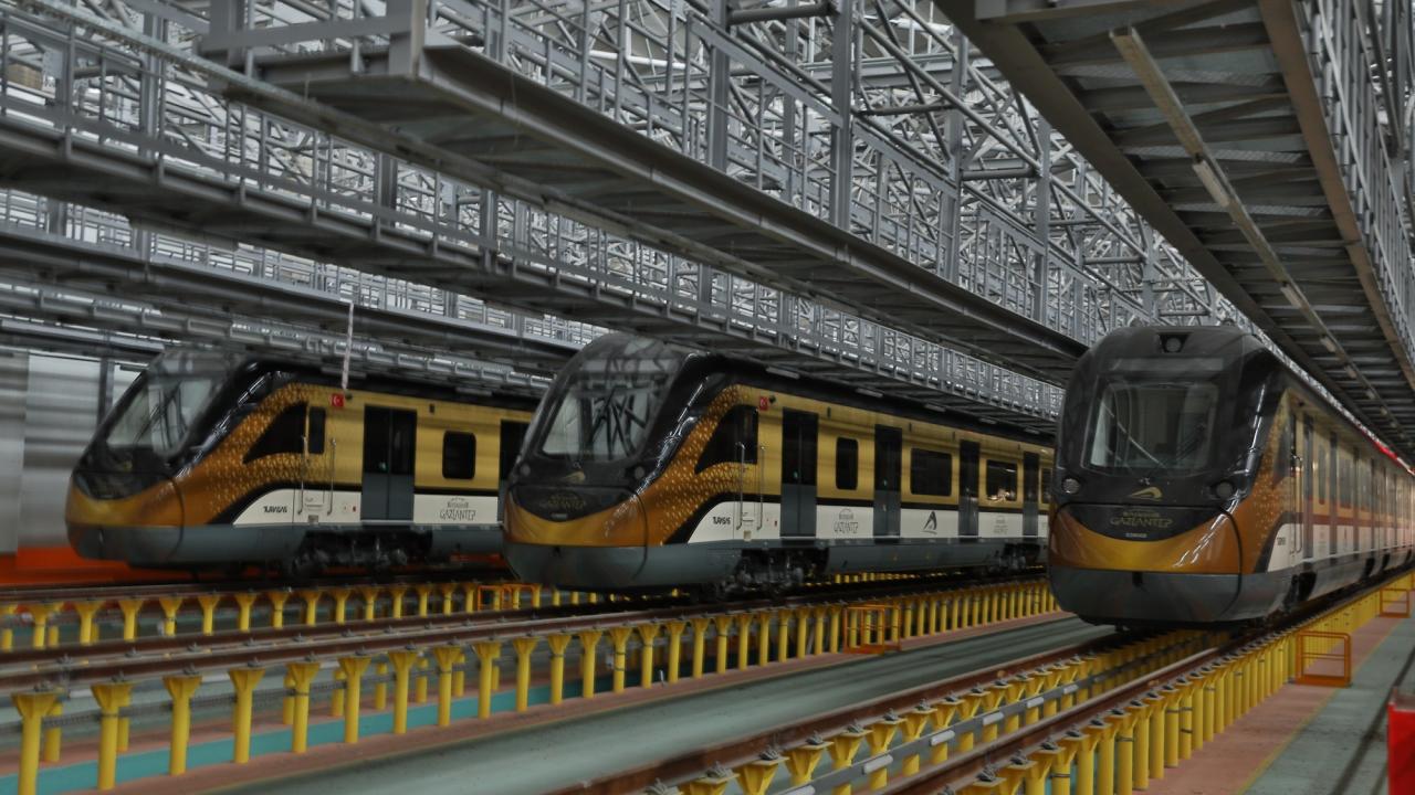 Yerli ve milli tren setinin 6'ncısı Gaziantep'e geldi