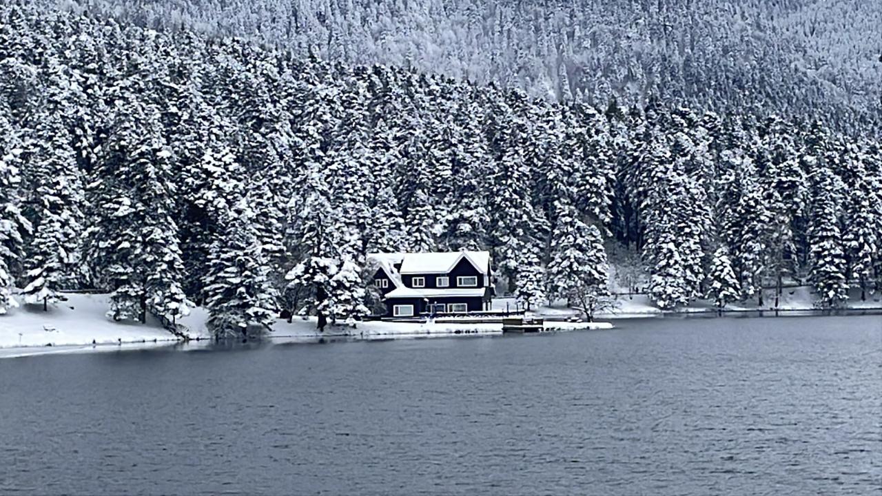 Gölcük Tabiat Parkı'nda kar yağışının ardından kış manzaraları oluştu