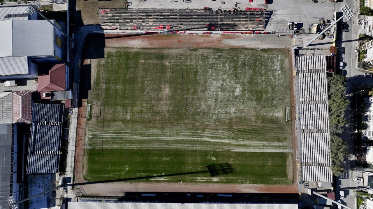 Fethiye İlçe Stadı'nda Galatasaray maçı hazırlığı