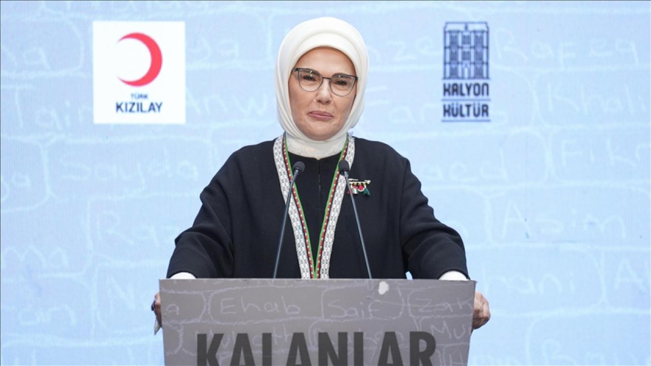 Emine Erdoğan'dan "Kalanlar" Filistin Sergisi'ne ilişkin paylaşım