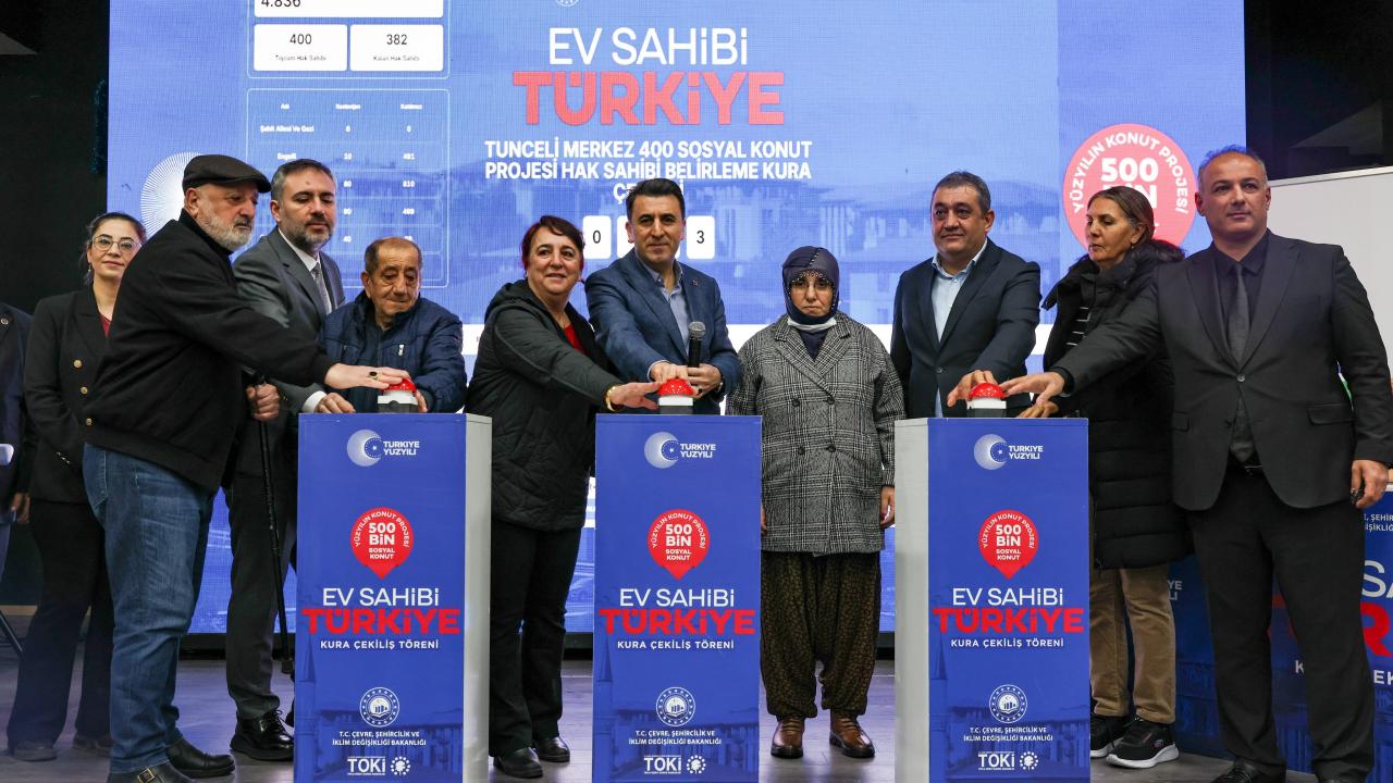 Tunceli'de Yüzyılın Konut Projesi ile yapılacak konutların hak sahipleri kurayla belirlendi