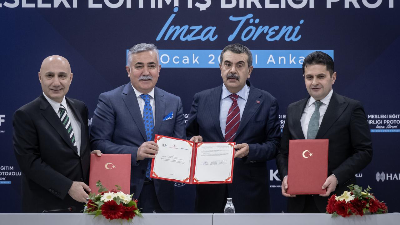MEB, KGF ve Halkbank arasında "Mesleki Eğitim İşbirliği Protokolü" imzalandı