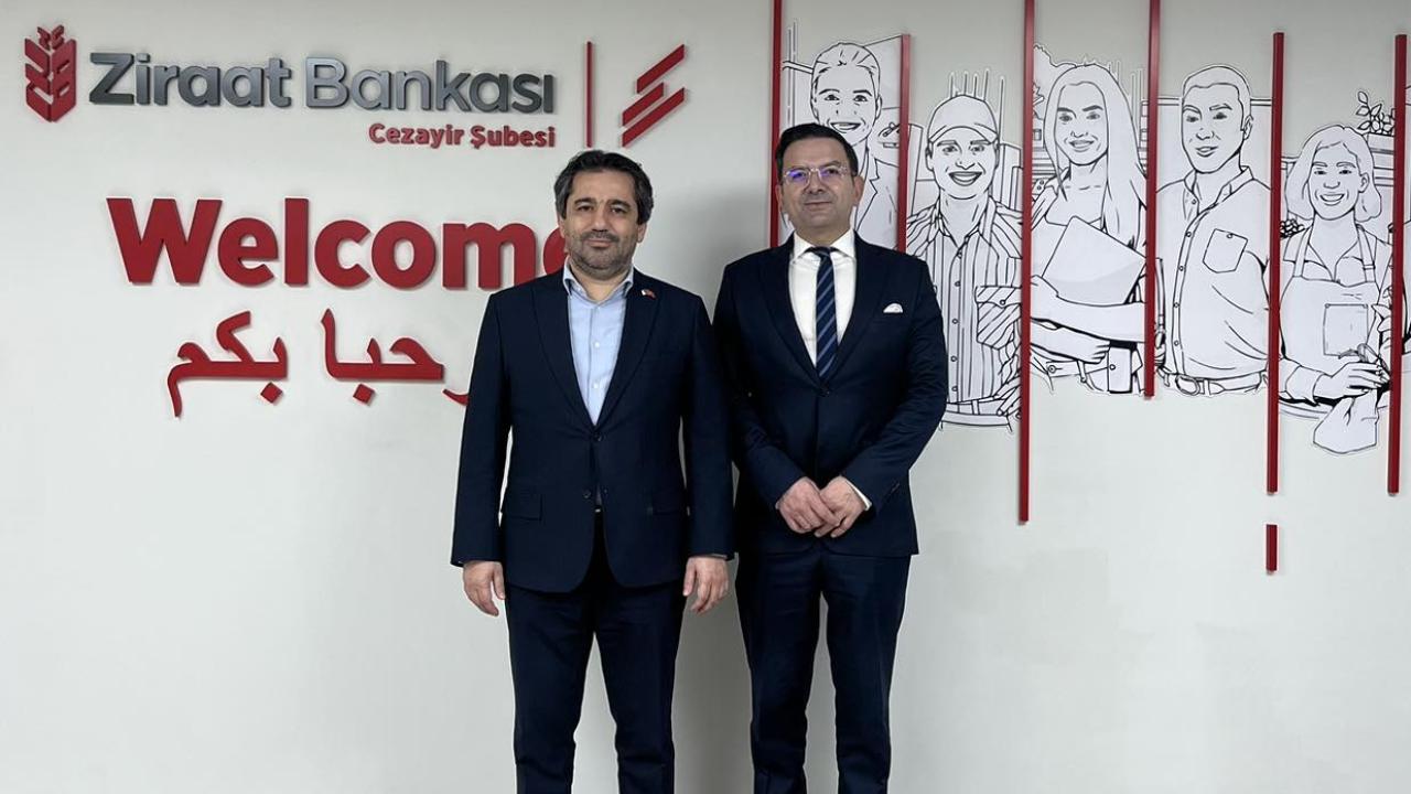Türkiye’nin Cezayir Büyükelçisi Küçükyılmaz, Ziraat Bankası'nı ziyaret ederek resmi hesap açtı