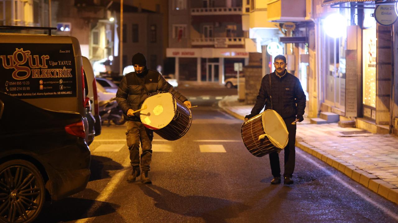 Kırklareli'nde ramazan davulcularının mesaisi başladı