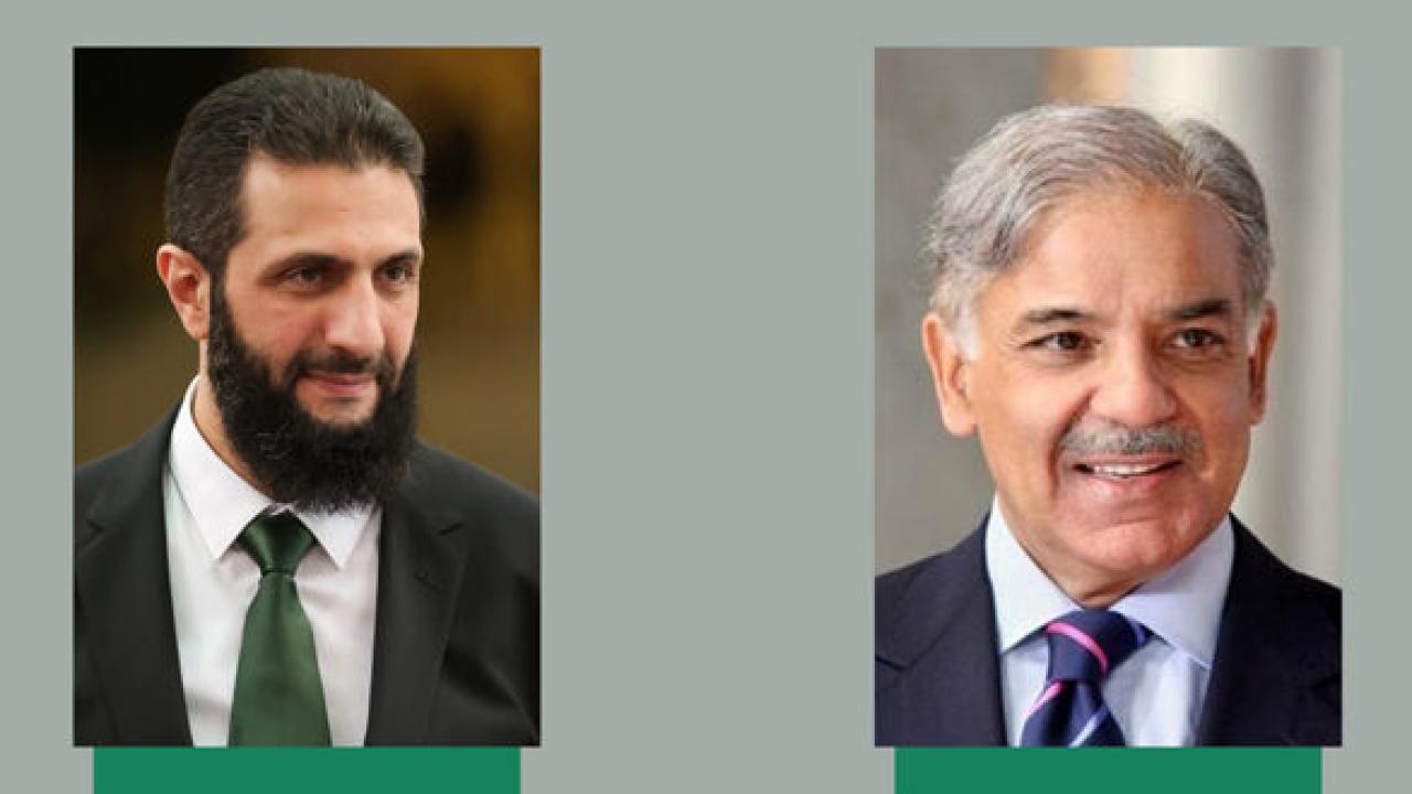 Suriye Cumhurbaşkanı Şara, Pakistan Başbakanı Şerif ile bölgesel gelişmeleri görüştü