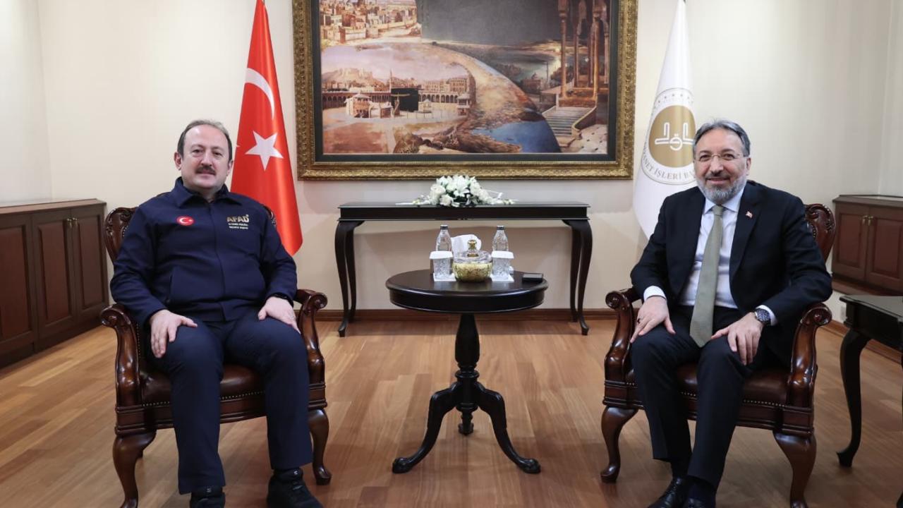 AFAD Başkanı Pehlivan, Diyanet İşleri Başkanı Arpaguş'u ziyaret etti