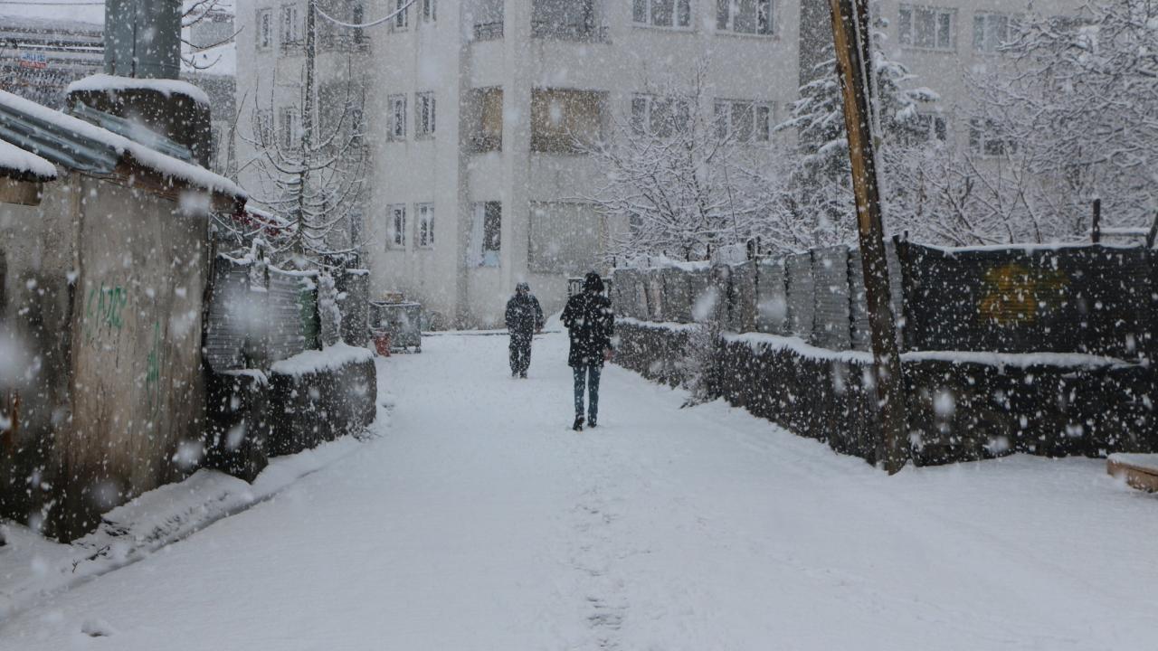 Bingöl'ün Karlıova ilçesinde kar yağışı etkili oldu