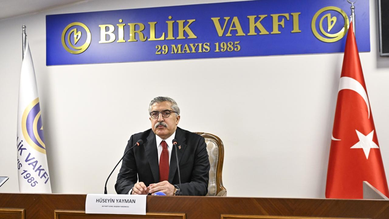 AK Parti Genel Başkan Yardımcısı Yayman, Birlik Vakfı'nda konferans verdi