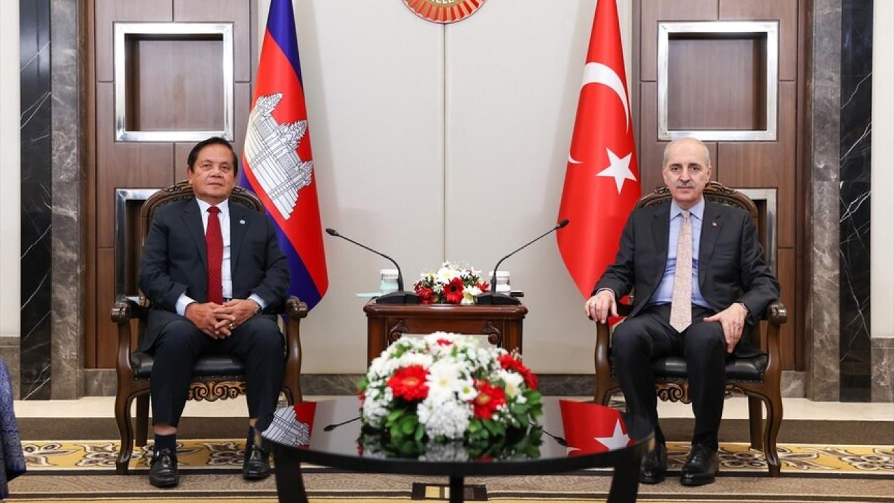 TBMM Başkanı Kurtulmuş, Kamboçya Senatosu Birinci Başkan Yardımcısı Borith'i kabul etti