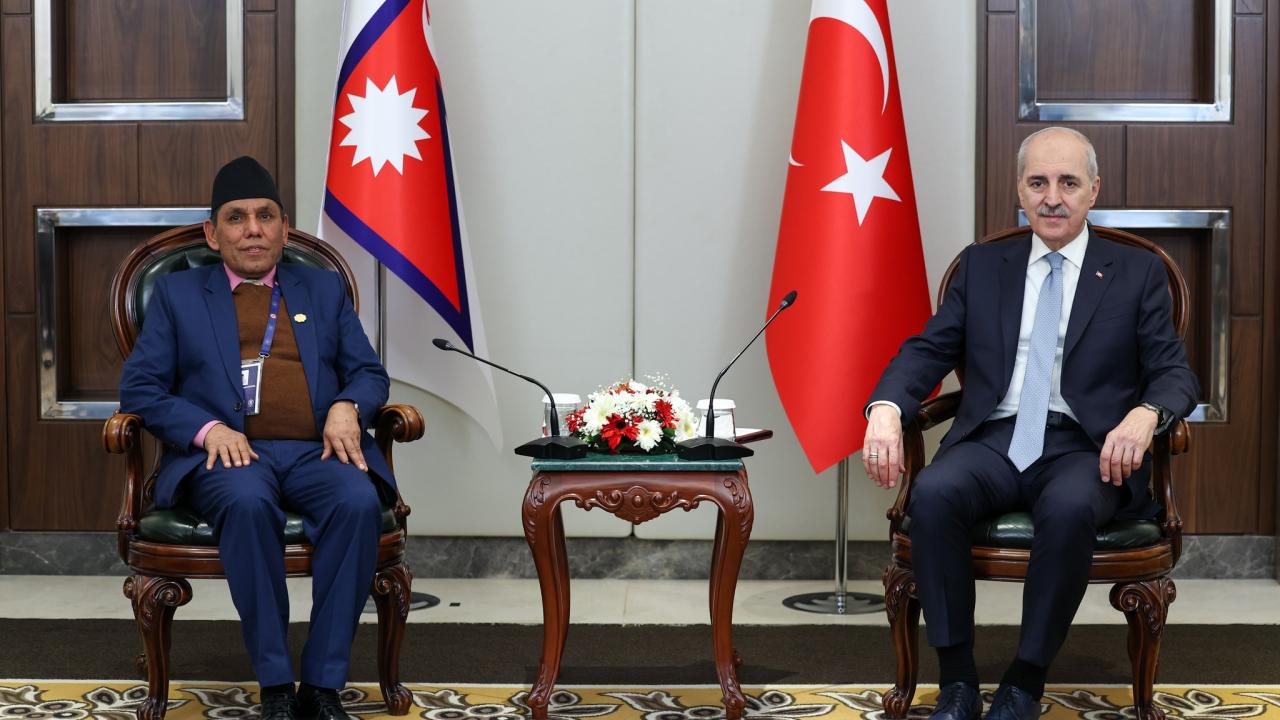 TBMM Başkanı Kurtulmuş, Nepal Ulusal Meclis Başkanı Dahal ile görüştü