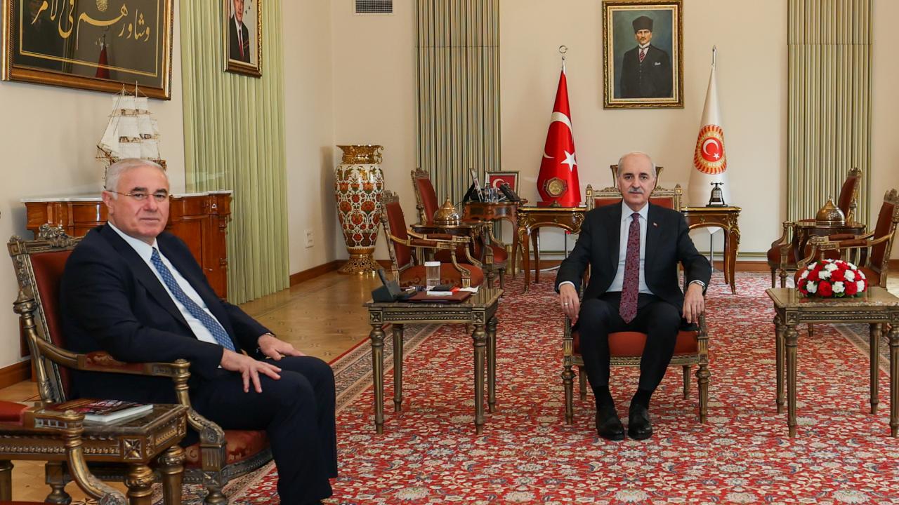 TBMM Başkanı Kurtulmuş, Kamu Başdenetçisi Akarca'yı kabul etti
