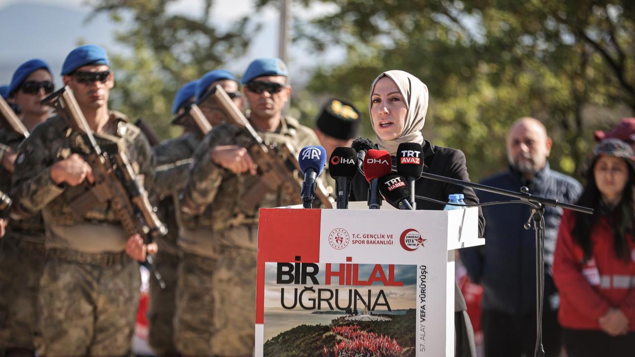 Çanakkale'de destanlaşan 57. Alay'ın kahramanları, muharebelerin 111. yılında Conkbayırı'nda anıldı