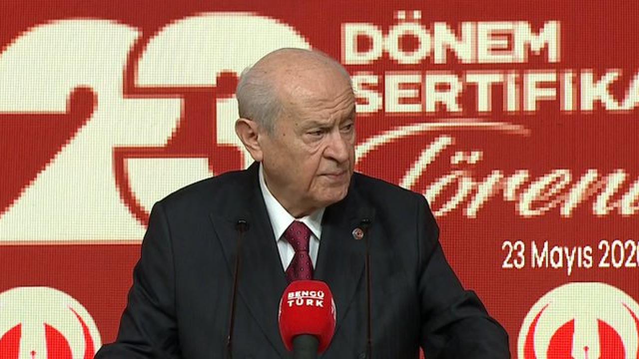 MHP Lideri Devlet Bahçeli: Milletin derdiyle dertlenmeyen, menfaatiyle sevinmeyen, acısıyla kederlenmeyenlerin bizimle olmaları mümkün değildir