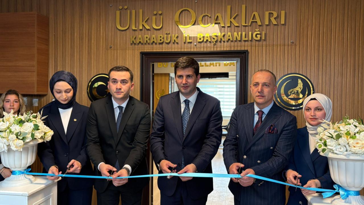 Ülkü Ocakları Genel Başkanı Yıldırım, Karabük İl Başkanlığının yeni hizmet binasının açılışını yaptı