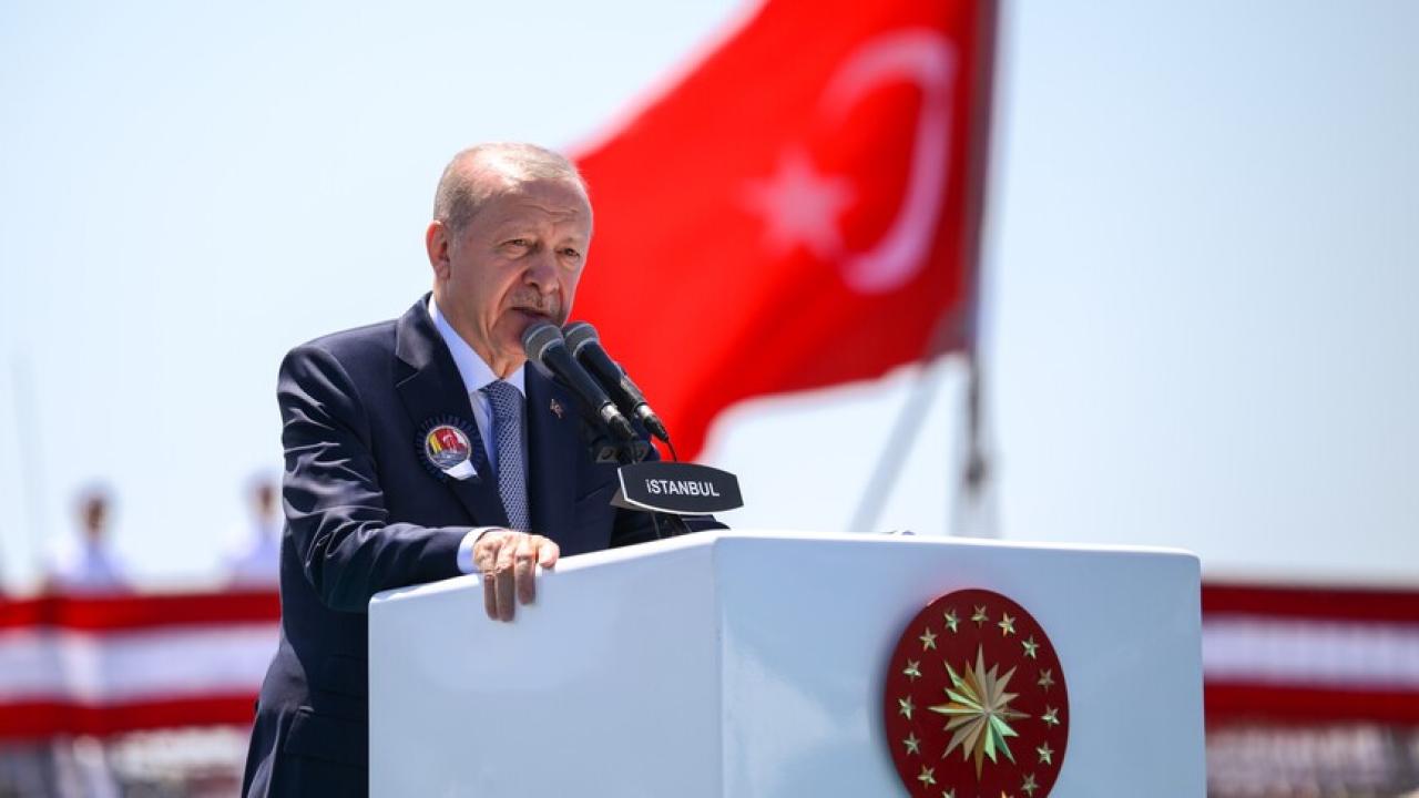 Cumhurbaşkanı Erdoğan: Türkiye tarihinde ilk kez bir NATO ve AB üyesi ülkeye savaş gemisi ihraç etmiştir