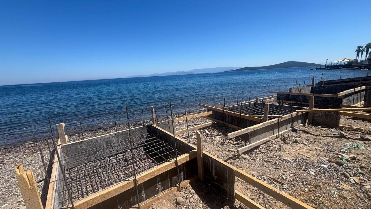 Sahile izinsiz beton döktüğü belirlenen firmaya 150 bin lira idari para cezası