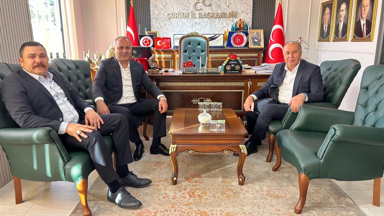 Alaca Belediye Başkanı Arslan'dan MHP Çorum İl Başkanlığına ziyaret