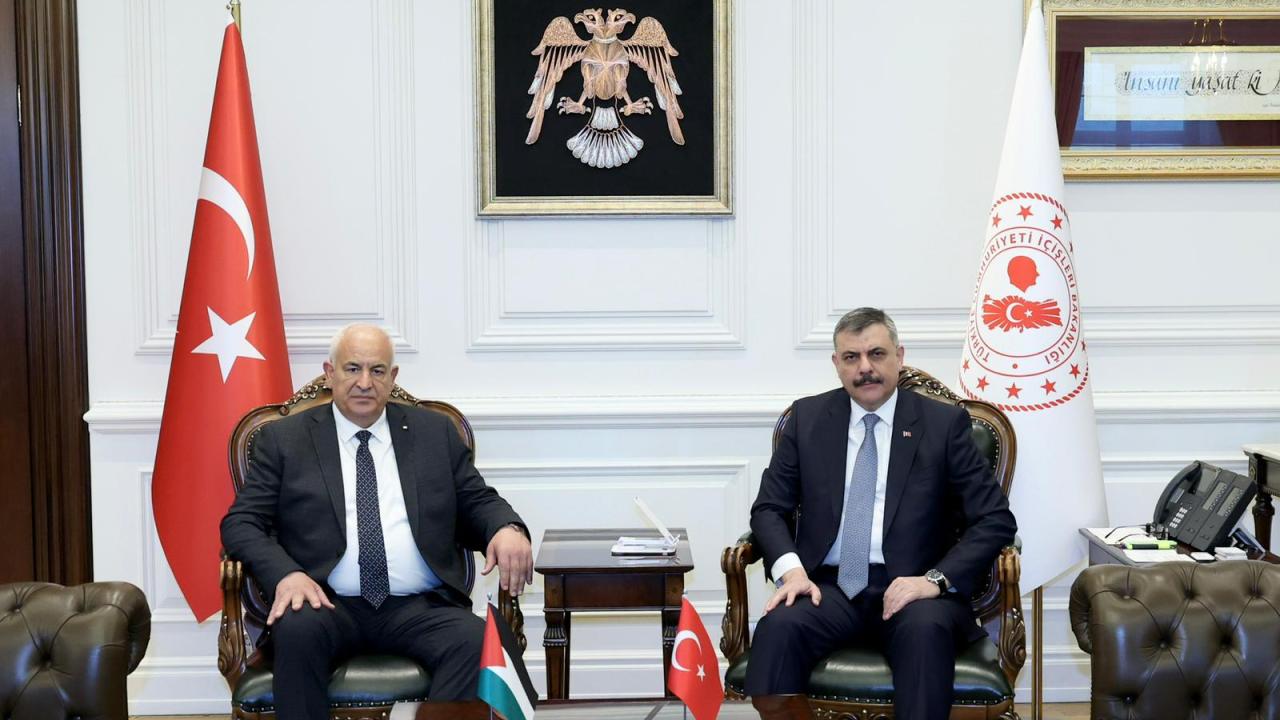 İçişleri Bakanı Çiftçi, Filistin İçişleri Bakanı Ziyad Hab El-Rih'i ağırladı