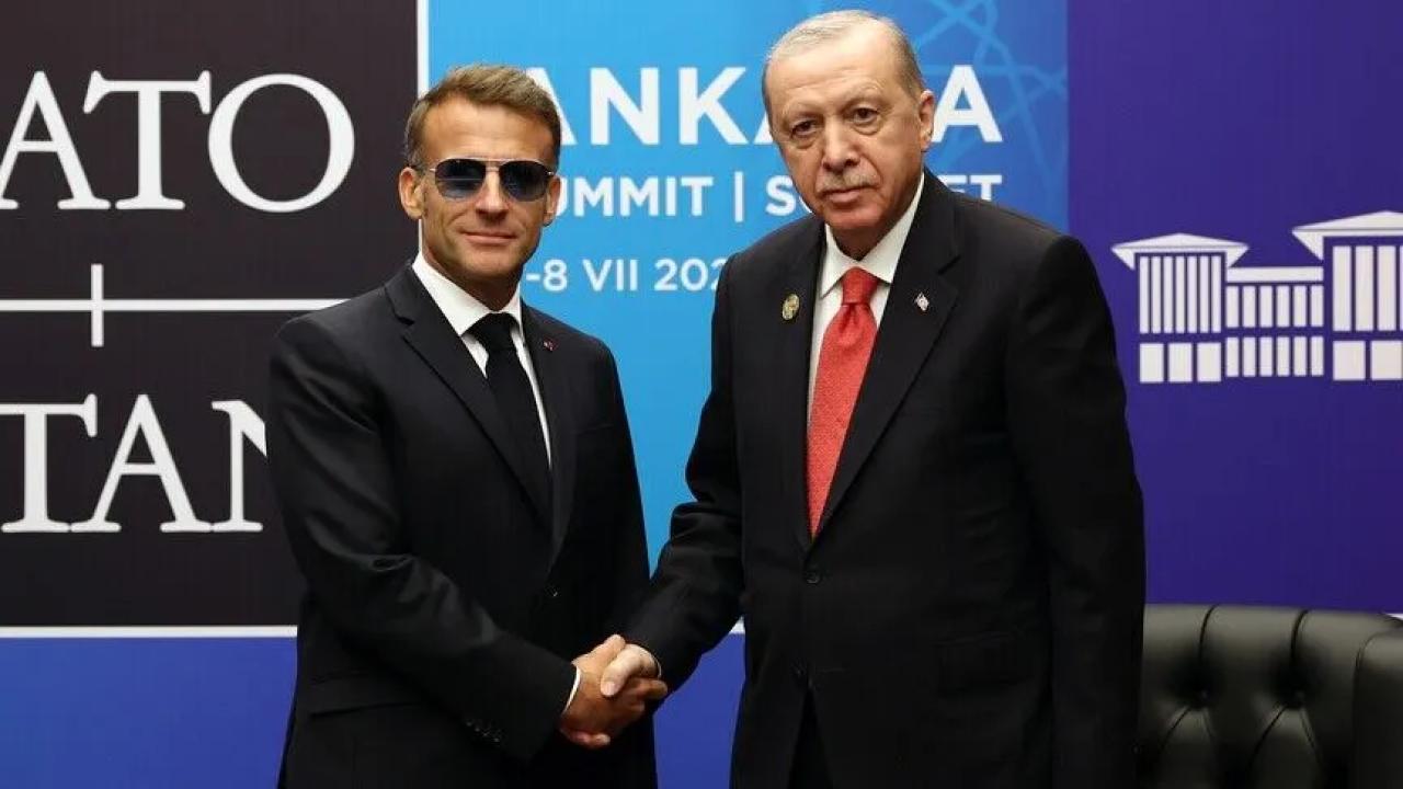 Cumhurbaşkanı Erdoğan, Fransa Cumhurbaşkanı Macron ile bir araya geldi