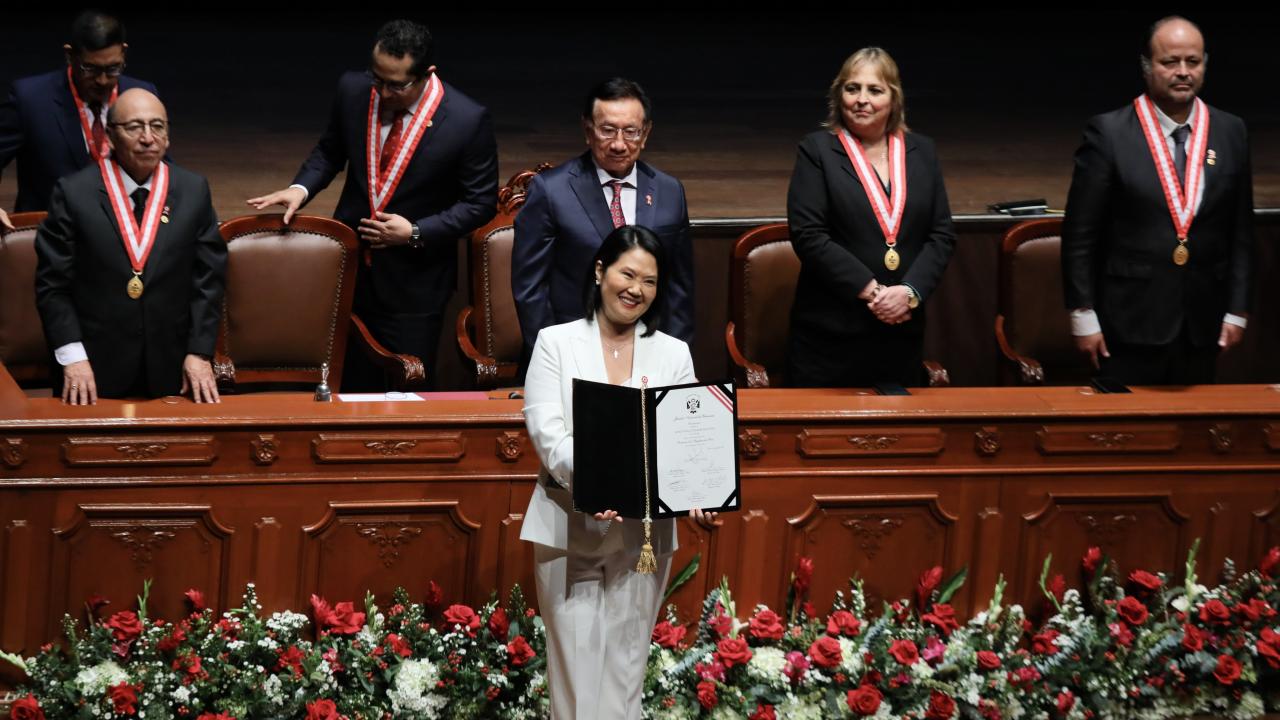 Peru Cumhurbaşkanı seçilen Keiko Fujimori mazbatasını aldı