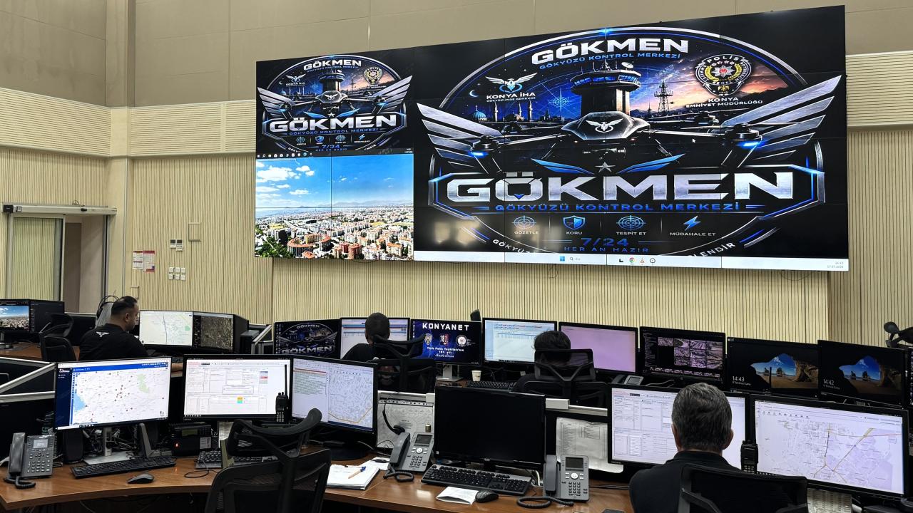 Yapay zeka destekli "Gökmen" dron sistemi, Konya'nın kent güvenliğine katkı sağlayacak