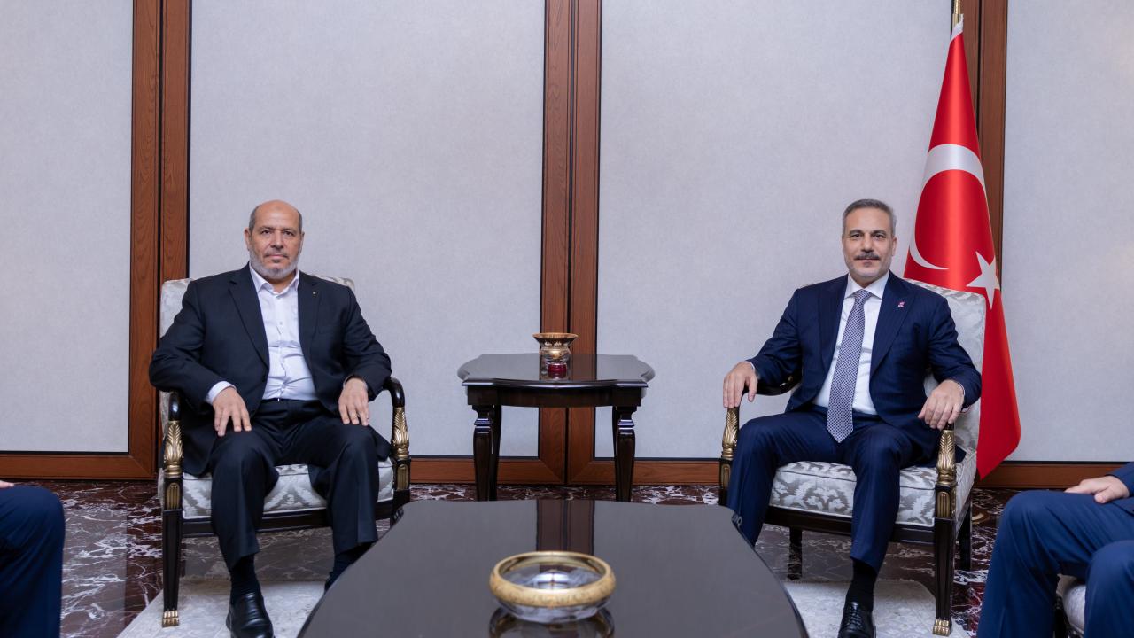Bakan Fidan, Hamas Siyasi Büro Başkanı Hayye ve beraberindeki heyeti kabul etti