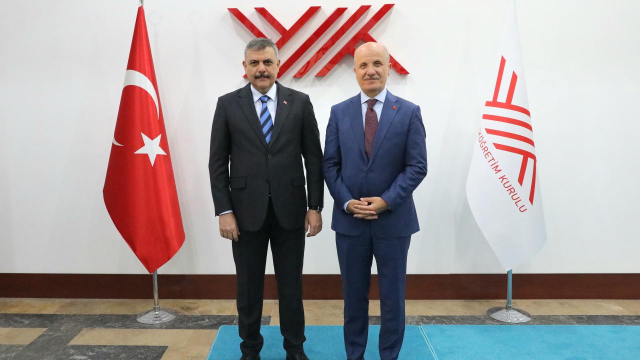 İçişleri Bakanı Çiftçi, YÖK Başkanı Özvar ile bir araya geldi
