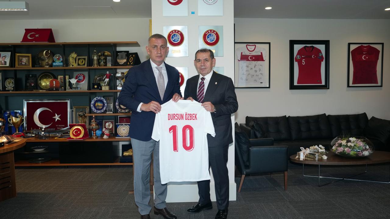 Galatasaray Başkanı Özbek'ten TFF Başkanı Hacıosmanoğlu'na ziyaret
