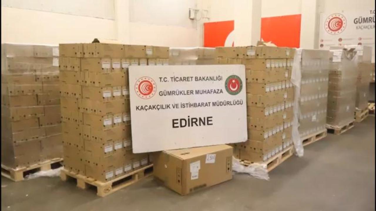 Kapıkule Gümrük Kapısı'nda 79 bin 790 adet kaçak serum ve infüzyon seti ele geçirildi