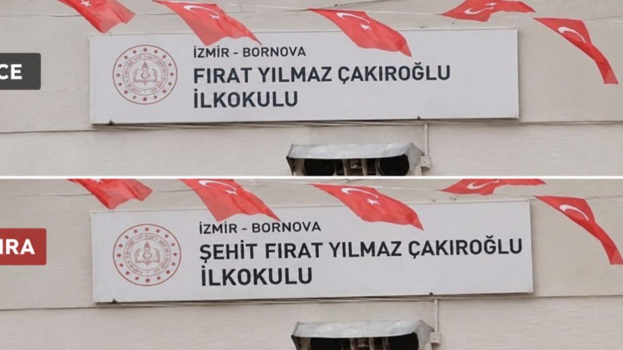 Fırat Yılmaz Çakıroğlu İlkokuluna "şehit" ibaresi eklendi