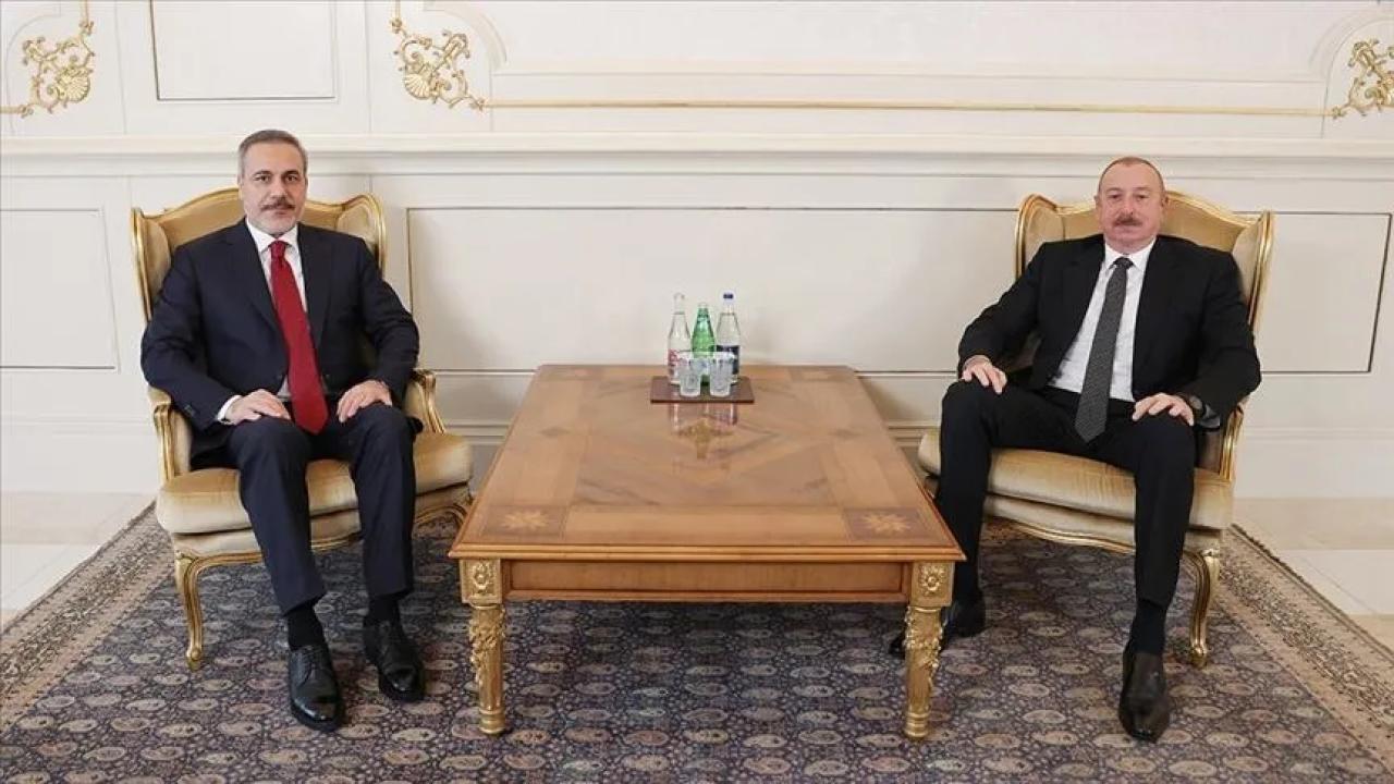 Azerbaycan Cumhurbaşkanı Aliyev, Dışişleri Bakanı Fidan ile görüştü