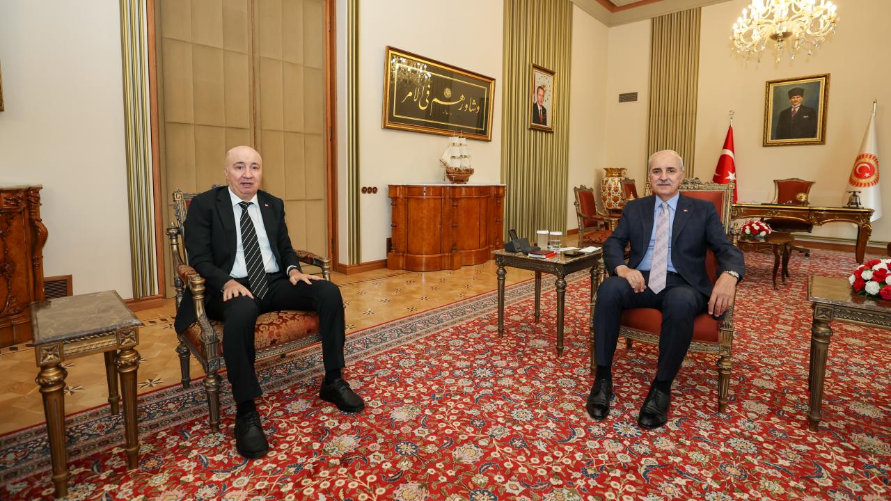 TBMM Başkanı Kurtulmuş, Cumhurbaşkanı Başdanışmanı ve 15 Temmuz Gazisi Turgut Aslan'ı kabul etti
