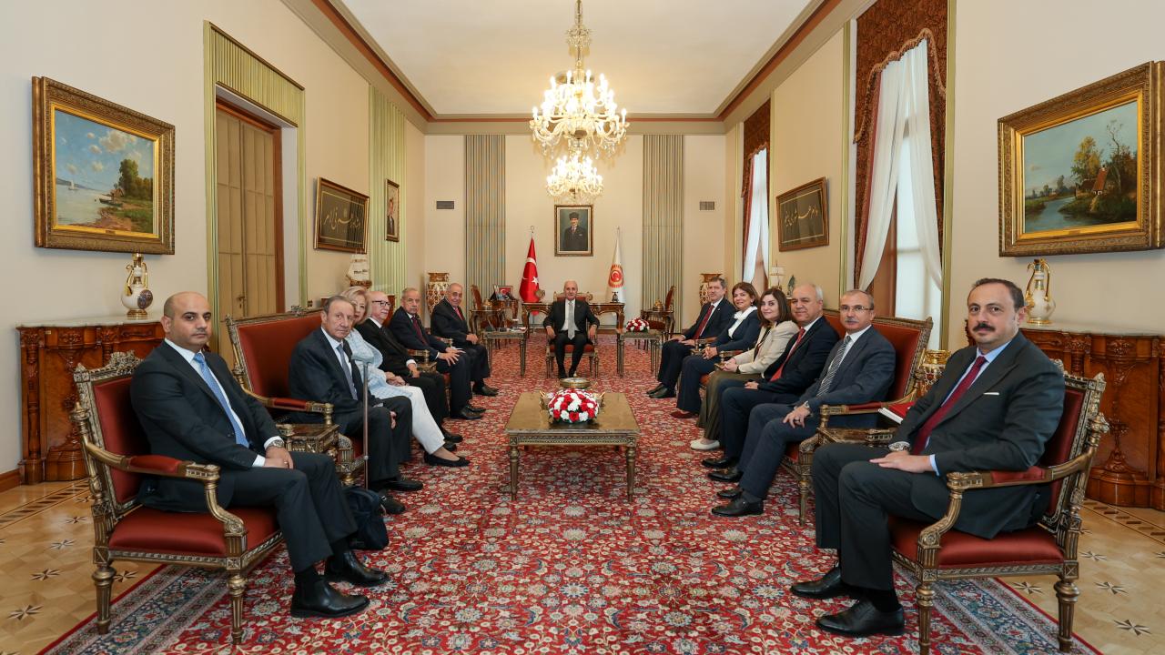 TBMM Başkanı Kurtulmuş, Ürdün-Türkiye Parlamentolar Arası Dostluk Grubu heyetini kabul etti